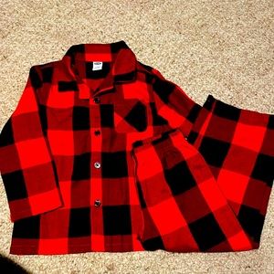 Red and black, buffalo checkered 3t pjs